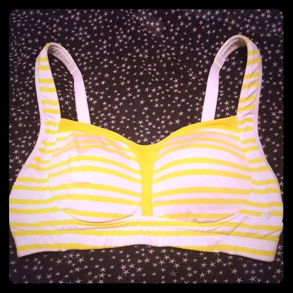 lululemon athletica Other - LULULEMON 34DD WHITE AND YELLOW BRA